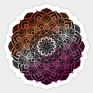 Lesbian Pride Striped Mandala Sticker